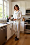 Women's Polka Dot Detailed Shirt Collar Pajama Set Functional Durable Quality Comfortable Stylish - 2