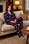 Women's Heart Printed Shirt Collar Pajama Set Functional Durable Quality Comfortable Stylish