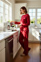 Women's Embroidered Crew Neck Long Sleeve Pajama Set Functional Durable Quality Modern - 2