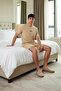 Men's Slogan Printed Crew Neck Short Sleeve Cotton Pajama Set Functional Durable Stylish - 3