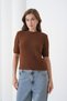 Soft Textured Short Sleeve Regular Fit Knitwear Sweater Aw25Kz0103 - 5