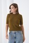Soft Textured Short Sleeve Regular Fit Knitwear Sweater Aw25Kz0103 - 4