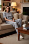 Women's Melange Heart Embroidered Pajama Set Functional Durable Quality Comfortable Aesthetic Stylish