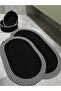 Serra 4-Piece Bathroom Set – 2 Oval Mats & 2 Oval Baskets, Natural Rope Weaving, Handmade - Premium - 5