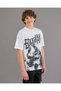 Senior Boys White Batman Printed T-Shirt