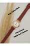 New Model Genuine Leather Women's Wristwatch Stylish Model Tan Color Snake Pattern Strap