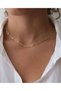 Steel Gold Basic Paperclip Chain Necklace - Does Not Tarnish -