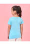 Girls Blue Floral Print T-Shirt - 3