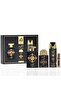 طقم هدايا ذهبي للجنسين من القِيام - 3 قطع (عطر 100 مل، عطر 20 مل، مزيل عرق 200 مل) |   مجموعة هدايا عطور فاخرة من الجلد