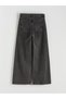 Black Wideleg Stone Girl's Jean Trousers - 4