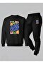 Girl's Sweatshirt - Tracksuit Set Crew Neck Stay Weird B Printed 3 Thread Raised Lettering