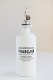 Matte White Glass Oil Bottle / Vinegar Bottle Set of 2 with Silver Lid (500ml) - 3