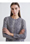 Crew Neck Patterned Blouse