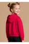Children's Unisex Hooded Zippered Red Cardigan - 3