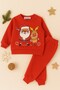 New Year's Themed Baby-Child 2-Piece Tracksuit Set (Sweatshirt-Elastic Waist Sweatpants)