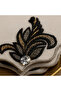 Handmade Esme Embroidered Presentation Mat – Stylish Design with Crystal Stones, Cream Background Custom Product - 3