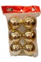 Flat Shiny 6 Pieces Cute Ball Christmas Tree Ornament 6 cm - 2