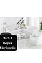Bürümcük (3-2-1) Sofa Slipcover Set with Skirt (White Rank)