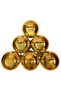 Flat Shiny 6 Pieces Cute Ball Christmas Tree Ornament 6 cm