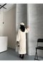 Long Polo V-Neck Ribbed Slit Detail Winter Knit Dress - 4