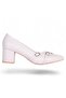 Pıno5 Cream Women's 7cm Heeled Shoes - 2