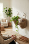 2-Piece Rattan Bathroom & Kitchen Decorative Basket / Flower Holder / Key Holder / Towel Holder – Decorative Bohemian