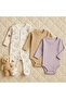 Baby Long Sleeve Snap-On Romper Bodysuit 3-Piece 100% Cotton (3 Months, 6 Months)