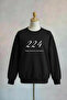 Today Tomorrow and Forever Printed Cotton 3 Thread O Oversized Black Sweatshirt