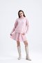 Mesh Mini Skirt Fisherman Sweater Bottom Top Knitwear Set
