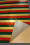 Red Green Gold Stripe Christmas Themed Striped Gift Wrapping and Bouquet Paper 57X57 cm 4 Pieces - 2