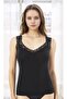 Women's 3-Pack Lace Detailed Pad-Free Cotton Modal Tank Top Set - Soft Texture & Non-Sweat Fabric - 2