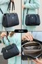 Women's Polo 4-Compartment Chain Detail Long Crisscross Straps & Clutch Bag 4040 (23x19 CM) - 4