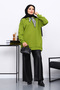 Oil Green Tunic with Scarf Detail on the Collar - 2