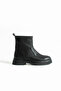 Women's Black Flat Sole Zippered Short Boots |   Non-Slip Sole Daily Winter Boots - 3