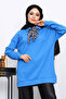 Cobalt Blue Scarf Detailed Collar Tunic