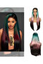 30 inch Multicolor Straight Synthetic Womens Hair Wig Silky Party Wear Adjustable Inner Cap - 3