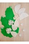Christmas Felt Ornament Angel Figure in Green Dress Set of 3 - Easy Activity - 3