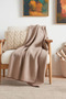 Beige Shepherd Stitched Fleece Tv Blanket / Decorative Sofa Throw 120X160Cm