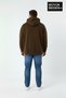 Men's Large Size Hooded Handwritten Brooklyn Printed Thin Swatshirt Spr25Bsw958 - 3