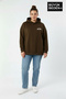 Women's Plus Size New York Printed Hooded Thin Sweatshirt Spr26Bswk962