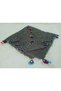 100% Cotton Ezgi Scarf with Floral Pattern Motifs and Beaded Crochet Writing, Kerchief, Mevlit Shawl - 4