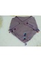 100% Cotton Ezgi Scarf with Floral Pattern Motifs and Beaded Crochet Writing, Kerchief, Mevlit Shawl - 2