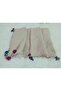 100% Cotton Ezgi Scarf with Floral Pattern Motifs and Beaded Crochet Writing, Kerchief, Mevlit Shawl - 3