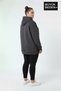 Women's Plus Size Hooded Comfortable Fit Hoodie – Milano Italia Printed Thin Sweatshirt Spr26Bswk967 - 2