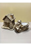 Christmas Decorative Gold Winter House and Santa Claus Decorative Candle Holder Scented - 4