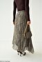 Women's Lined Shawl Pattern Chiffon Skirt - 4