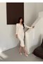 Special Fabric V-Neck Dress - 5