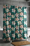 Bathroom Curtain, Dark Green Daisy Pattern Shower Curtain, Bathtub Curtain, with Ring Gift 175X200Cm Bp-27