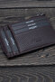 Brown Unisex Leather Card Holder 1750P3X - 3