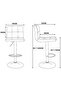 Crily Set of 2 Box Style Adjustable Large Faux Leather Bar stools Bar chairs Kitchen chairs White - 2